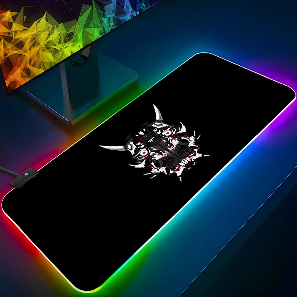 Laptop Accessories Rgb - 일본 사무라이 악마 마우스 패드 RGB