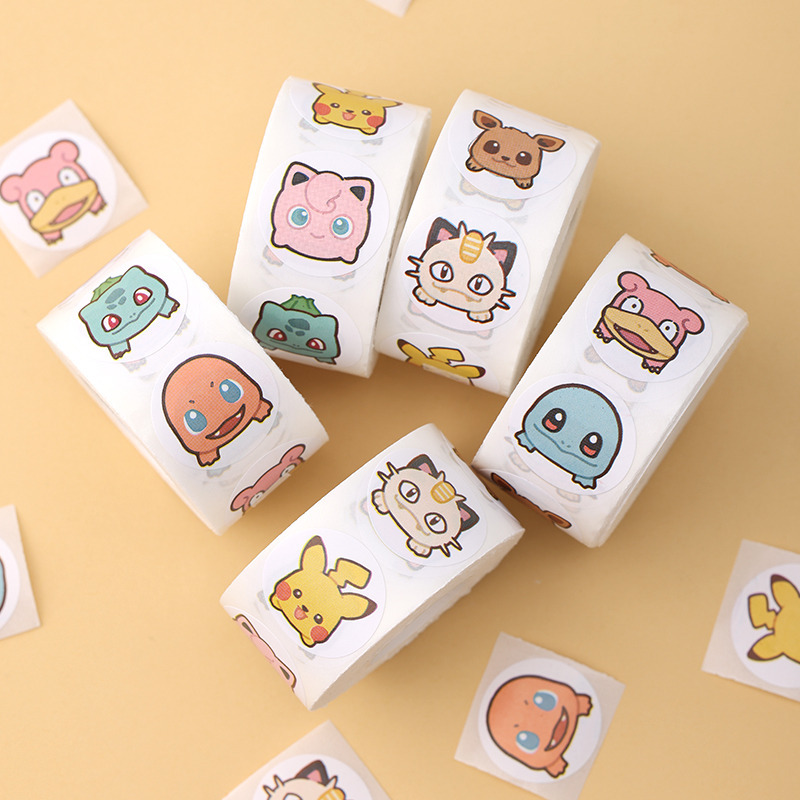 500pcs 롤 만화 포켓몬 스티커 Kawaii 애니메 - Laptop Accessories Kids 리뷰 및 가격