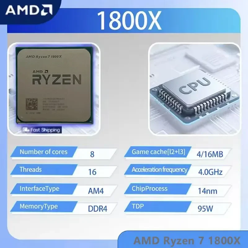AMD 라이젠 7 1800X CPU 3.60GHz--4 - Amd Cpu Ryzen 7 리뷰 및 가격