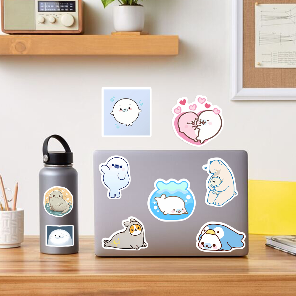 10/25/50Pcs Kawaii 귀여운 만화 물개 스 - Laptop Accessories Kids 리뷰 및 가격