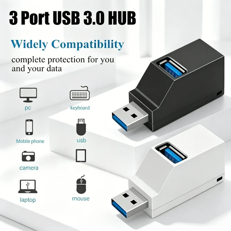 USB 3.0 2.0 회전식 3 포트 허브 분배기, P - Laptop Accessories Gadgets 리뷰 및 가격