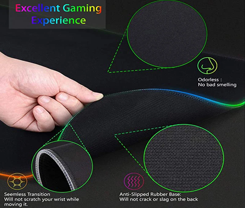 RGB HD 흑백 고양이 귀여운 마우스 패드 대형 LE - Laptop Accessories Rgb 리뷰 및 가격