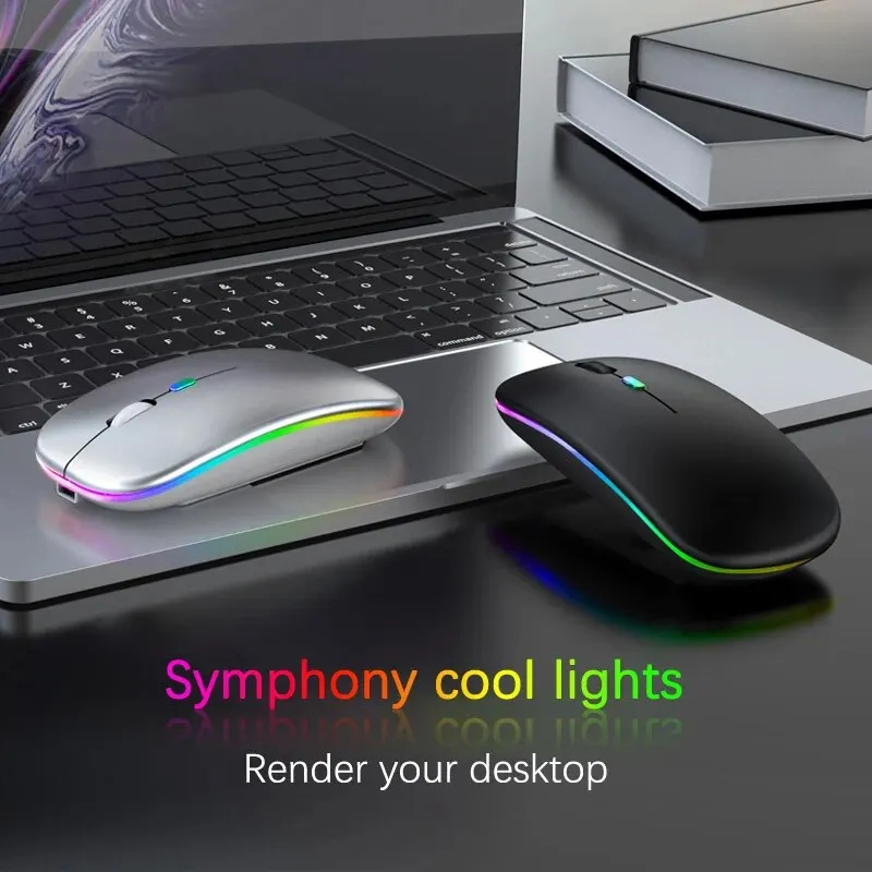 블루투스 듀얼 모드 무선 인체공학적 마우스 RGB 라이 - Laptop Accessories Rgb 리뷰 및 가격