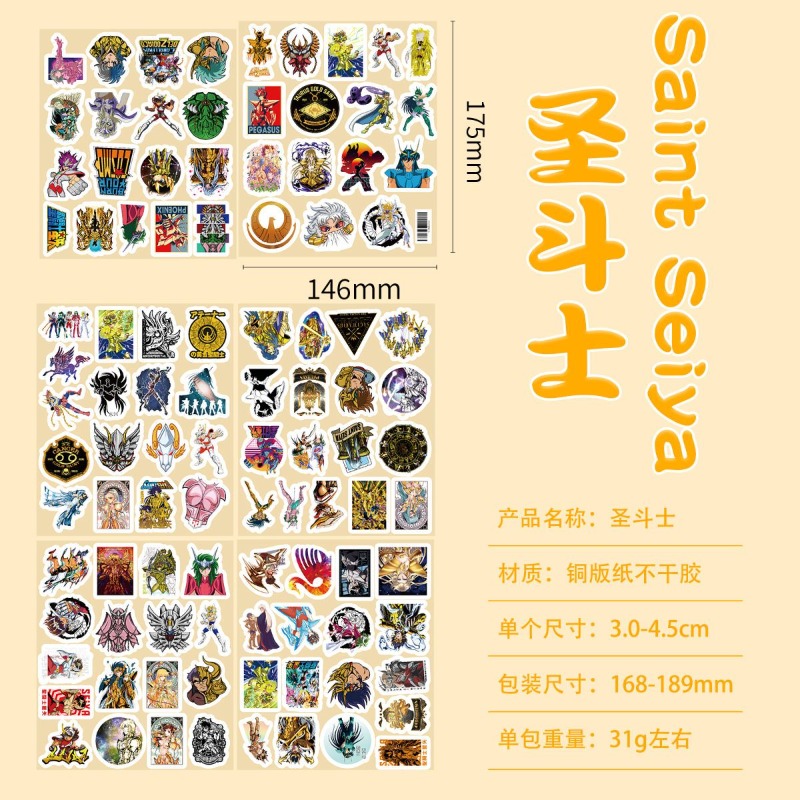 101Pcs 세인트 세이야 애니메이션 스티커 만화 캐릭 - Laptop Accessories 리뷰 및 가격