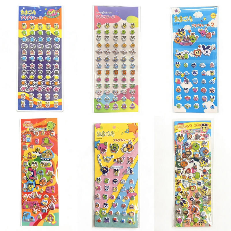6Pcs Tamagotchi 만화 버블 스티커 창의력  - Laptop Accessories Gifts 리뷰 및 가격