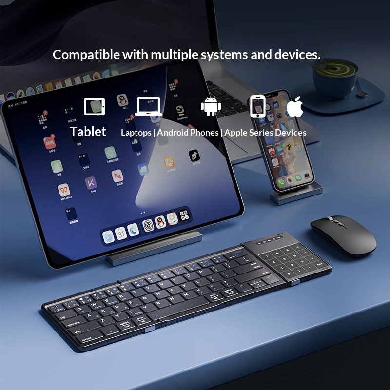 Mengzu Tri Fold 무선 블루투스 키보드(숫자 - Laptop Accessories Toys 리뷰 및 가격