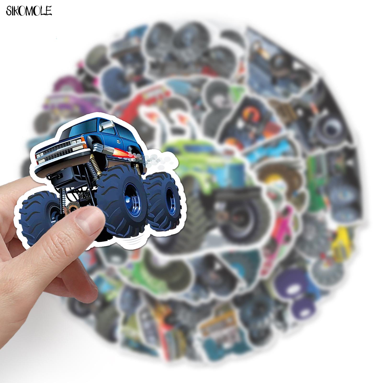 10/30/50pcs 귀여운 괴물 트럭 스티커 자동차  - Laptop Accessories Kids 리뷰 및 가격