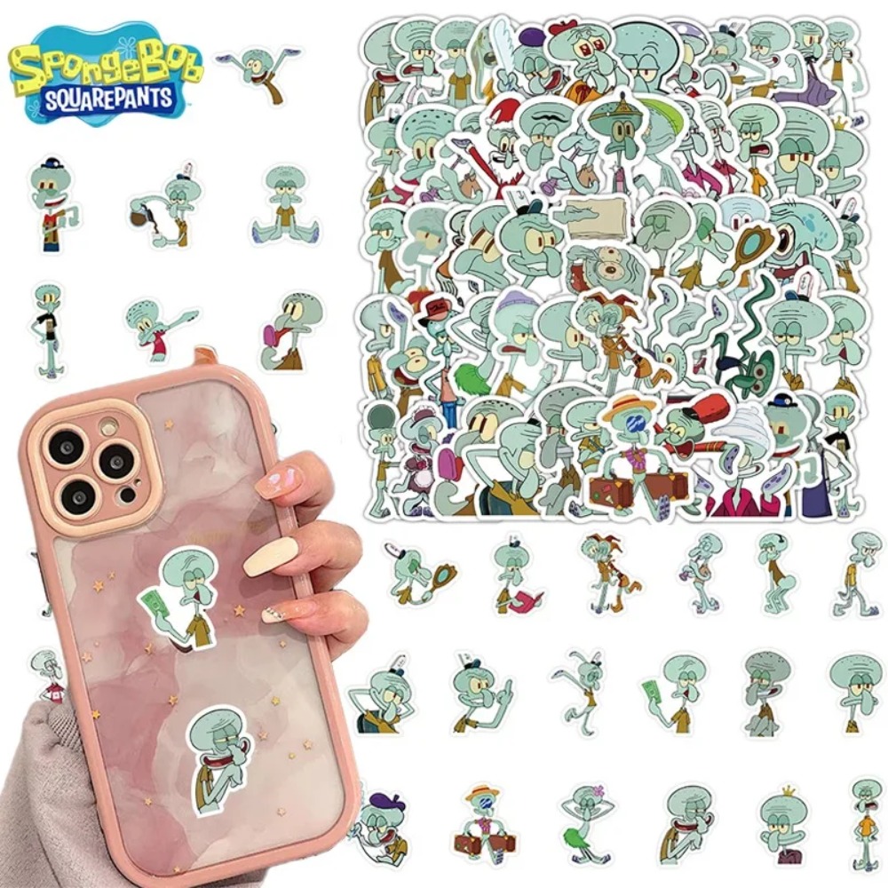60개 스폰지밥 스퀴디워드 텐탈클스 장식 스티커 (노트 - Laptop Accessories Gadgets 리뷰 및 가격